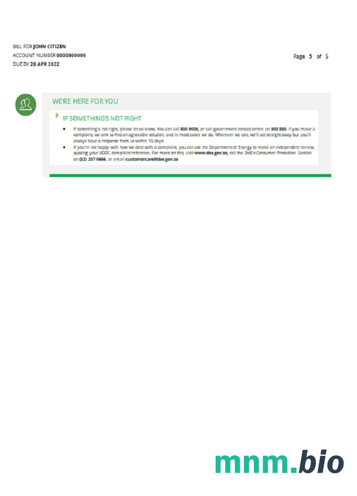 UAE Sharjah Al Ain Distribution Co. Szablon rachunku za media Word i PDF (5 stron) 5